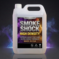 SMOKE SHOCK High Density, vista frontal con humo azul y violeta y reflejo